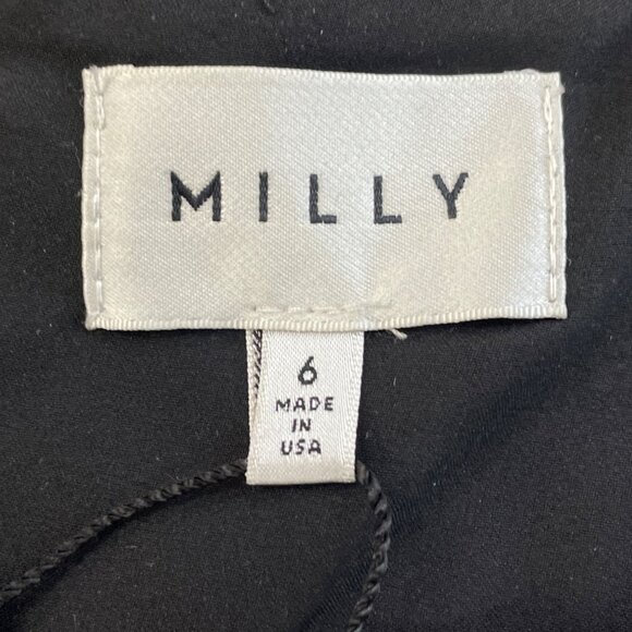 Milly Women's Black Fringe Sleeveless Mini Dress Sz 6 - New - Picture 6 of 9